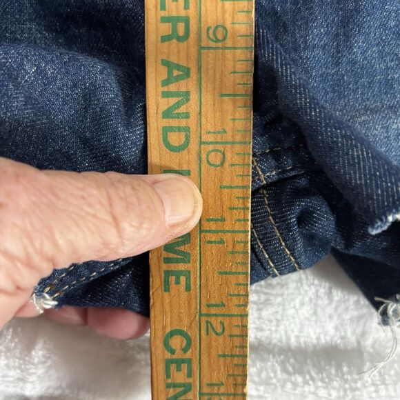 Lucky Brand Women's Blue Lucky Pins Jean Short W/Exposed Fly  Buttons 4/27 Dark - Picture 11 of 13